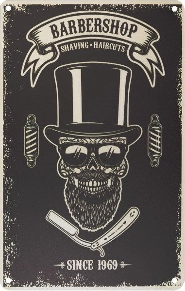 Activeshop Tablica ozdobna barber B059 135245
