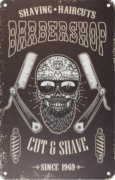 Activeshop Tablica ozdobna barber B071 135249