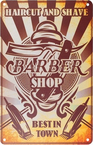 Activeshop Tablica ozdobna barber B072 135250