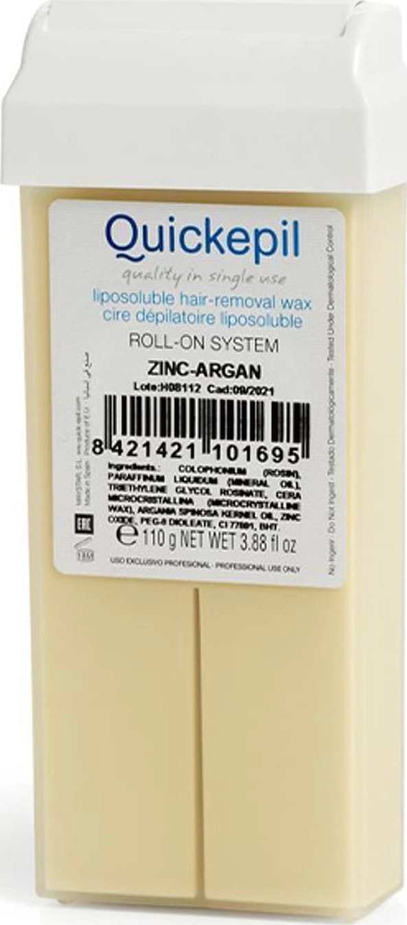 Activeshop Quickepil depilatory wax roll zink-argan