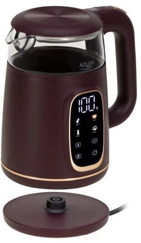 Electric kettle Adler AD 1305  burgundy/golden
