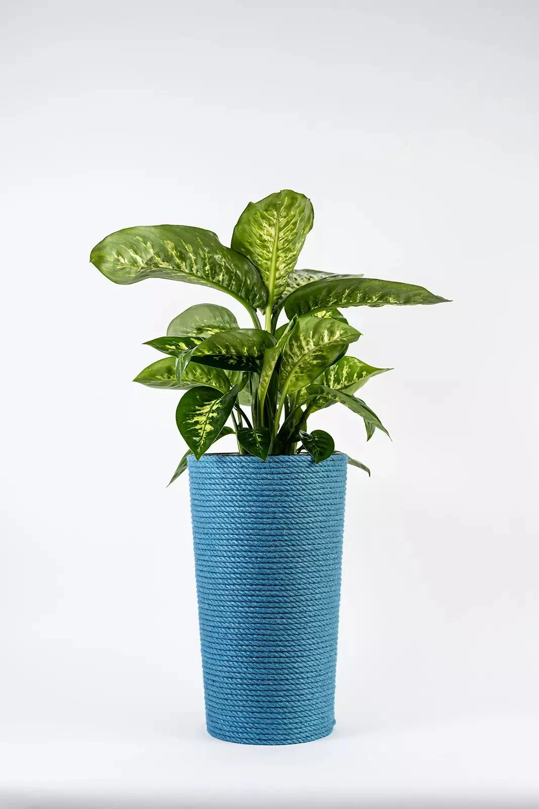 Adoni Blue jute flowerpot with insert