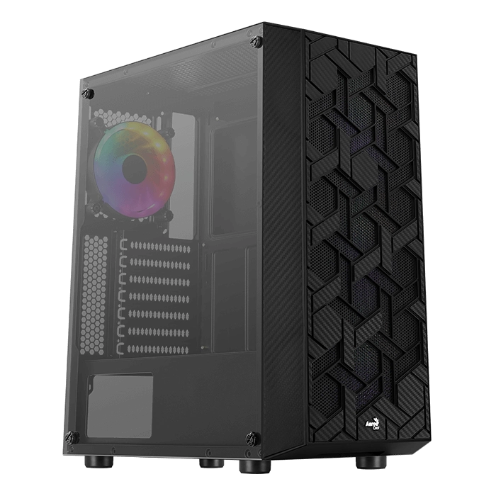 Aerocool Hive-G-BK-v3 Midi Tower Melns