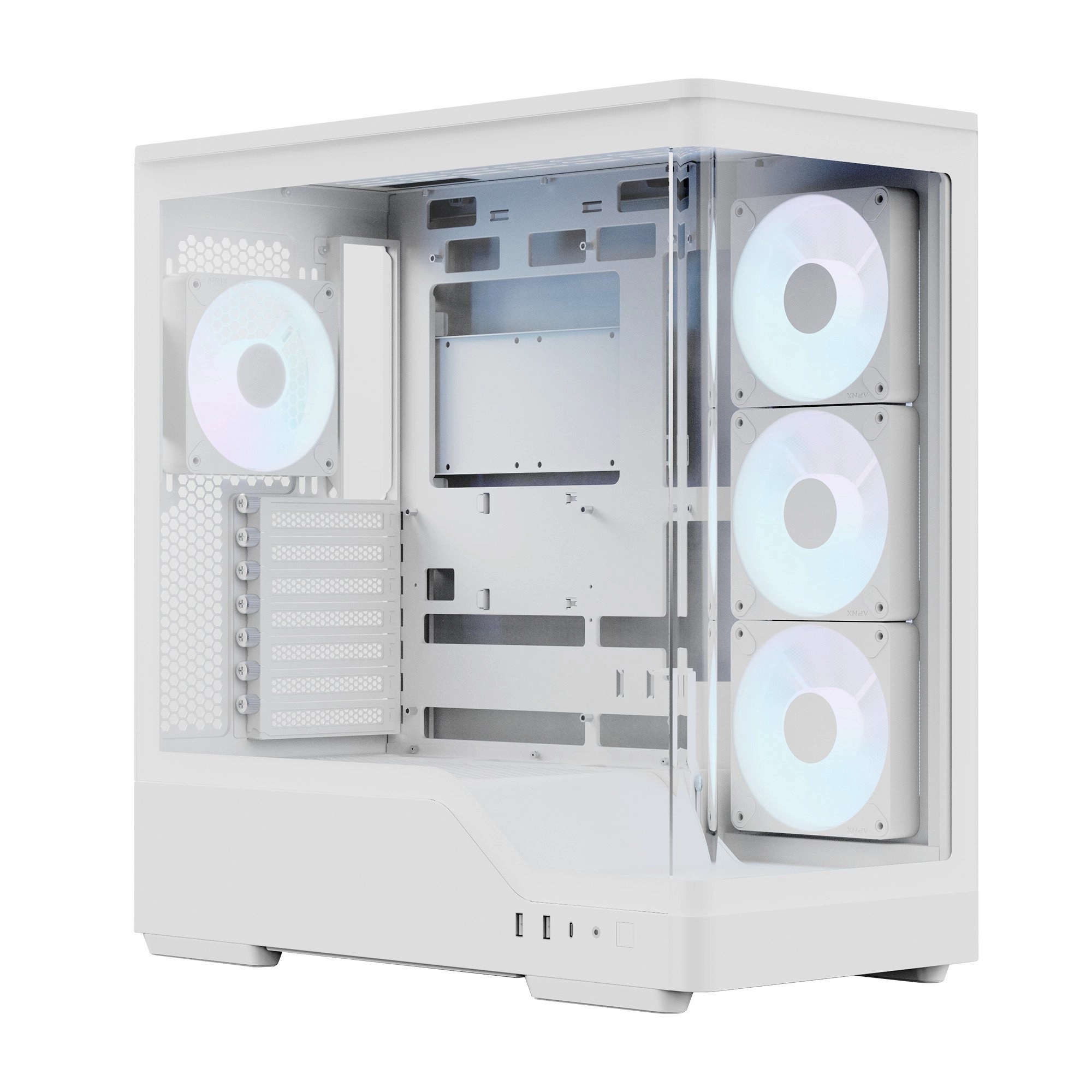 Aerocool P500A-WT-v1 Tower Case White Tempered