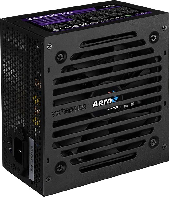 Aerocool VX PLUS 750 barošanas avotu vienība 750 W 20+4 pin ATX ATX Melns