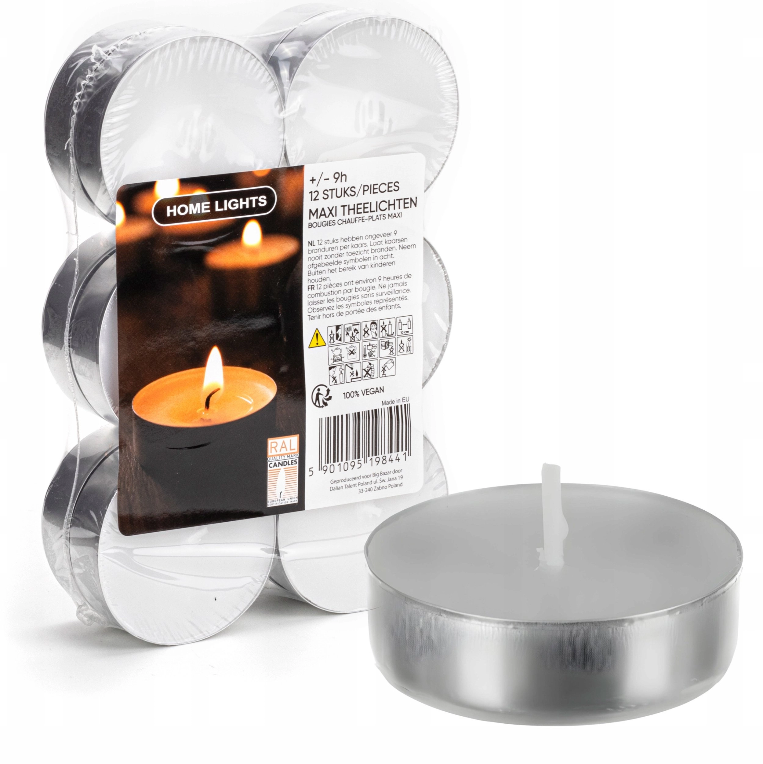 Tealight candle  unscented heater  set/12 pcs