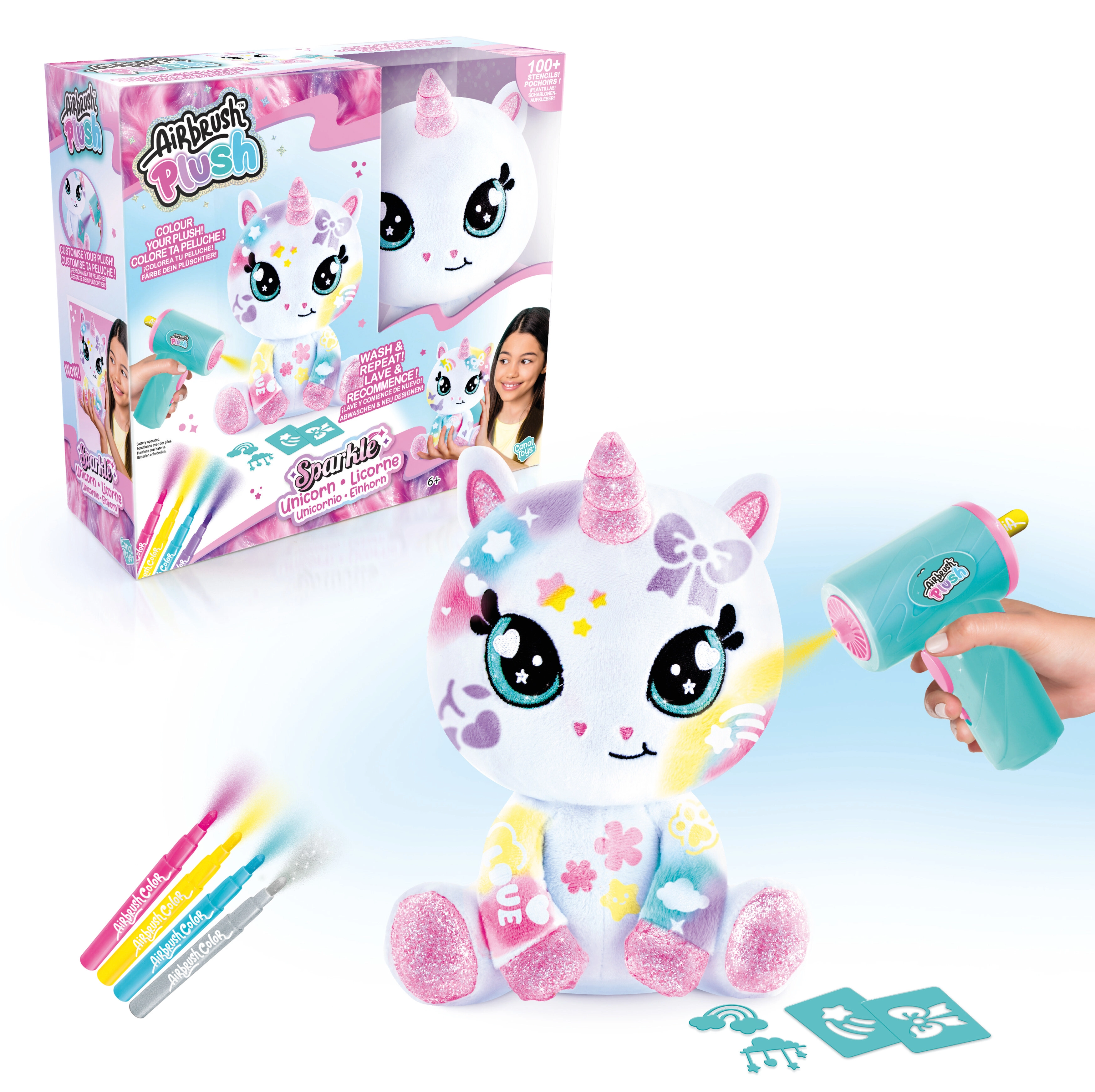 Airbrush Plush - Sparkle Unicorn 20cm