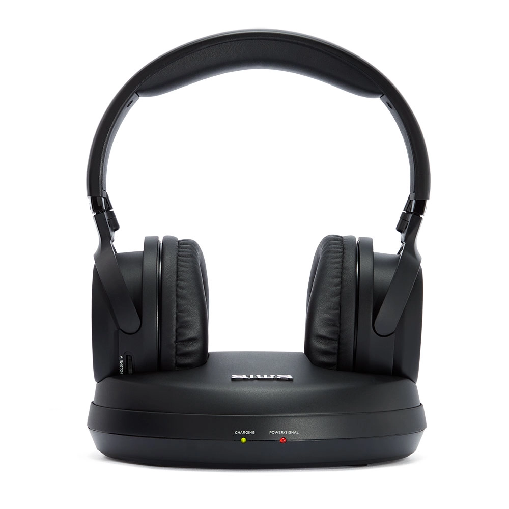 AIWA On-Ear bezvadu austiņas, melnas