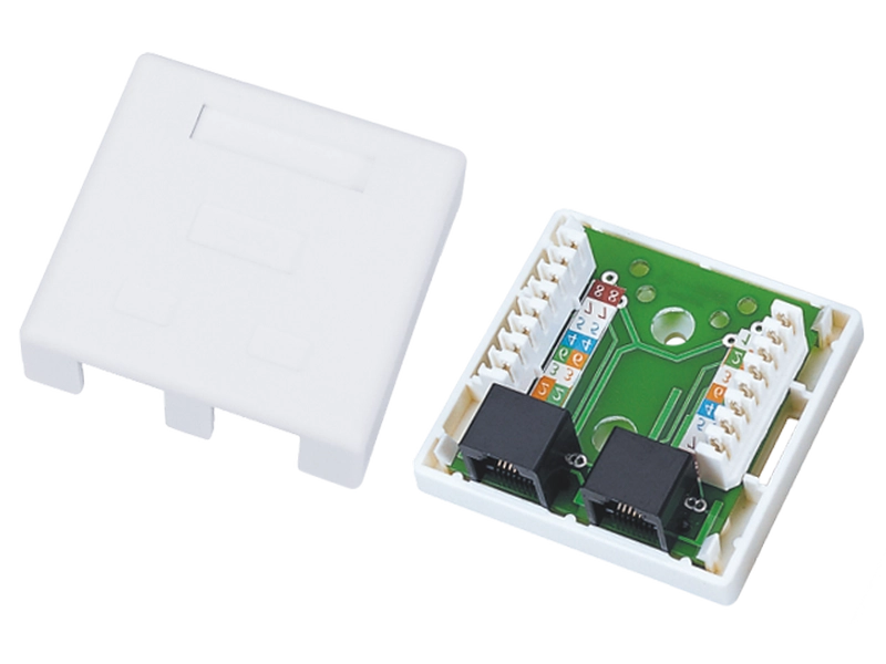 Alantec GN002 wire connector 2xRJ45 White