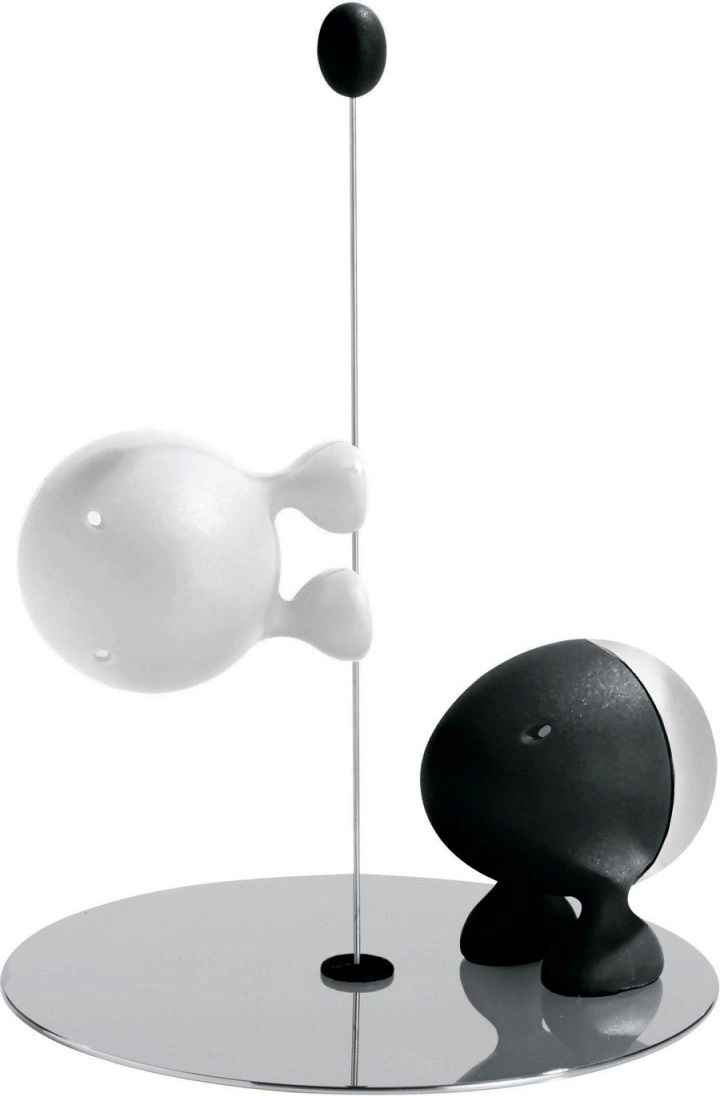Alessi Stainless steel and resin salt