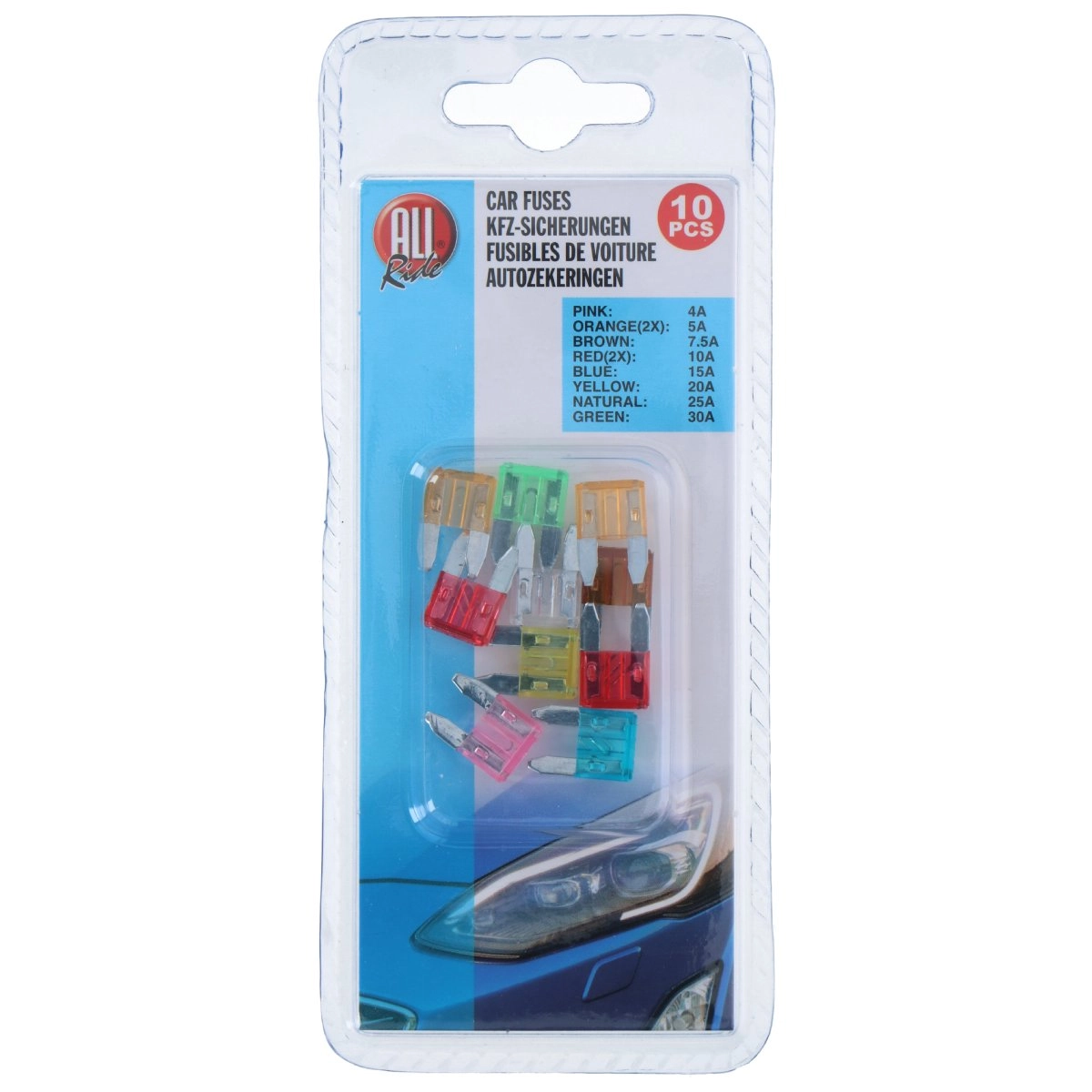 Flat fuse assortment MINI 4-30a Allride