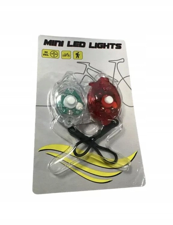 Set of mini LED bicycle lights