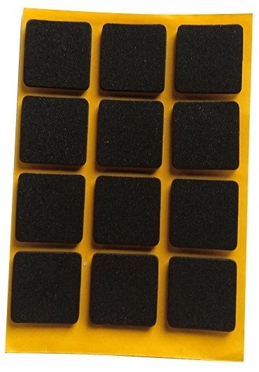 ADHESIVE PADS 2.5MM BLACK 20X20MM