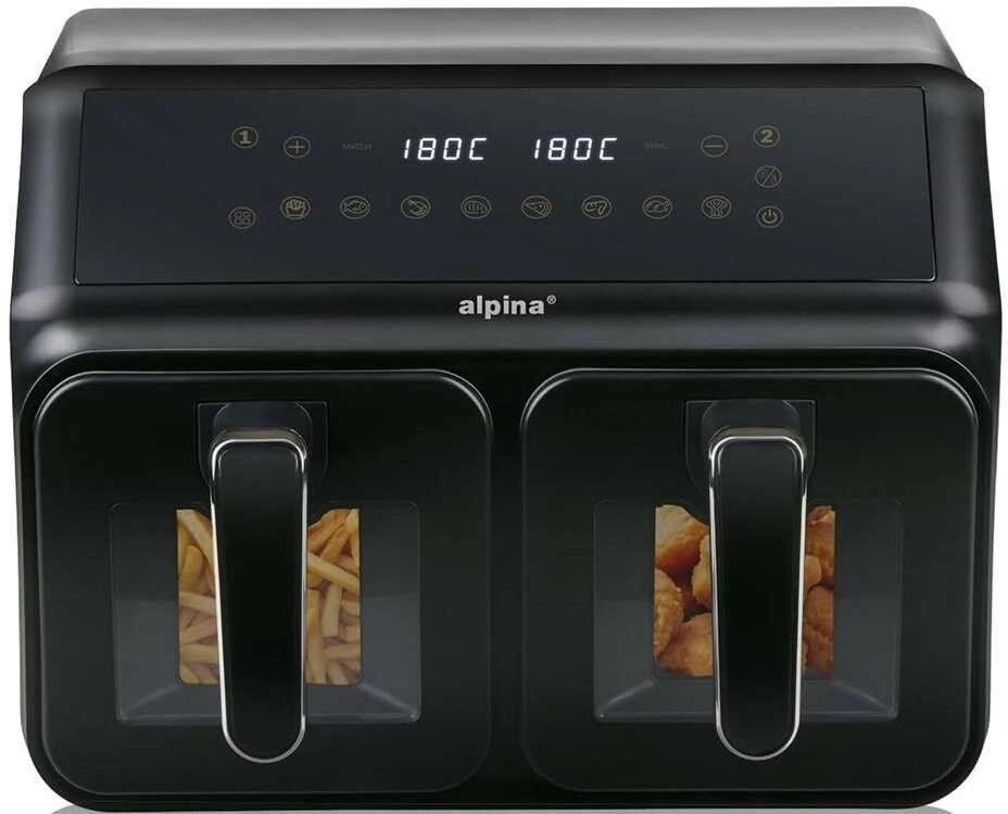 Air Fryer ALPINA 2x4l 2200w black