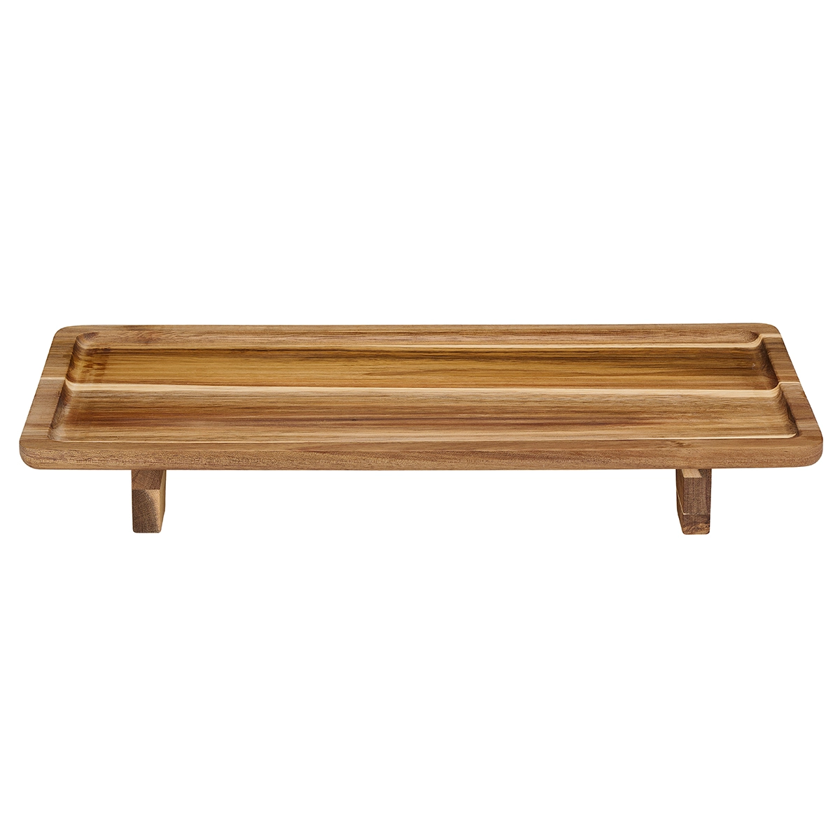Servēšanas trauks koka uz kājiņām 42x22x5