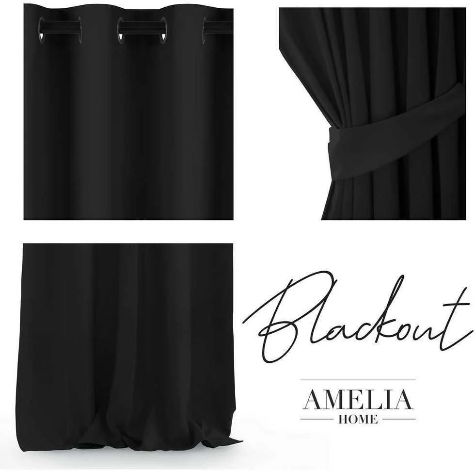 Naktinė užuolaida su žiedais AmeliaHome BLACKOUT