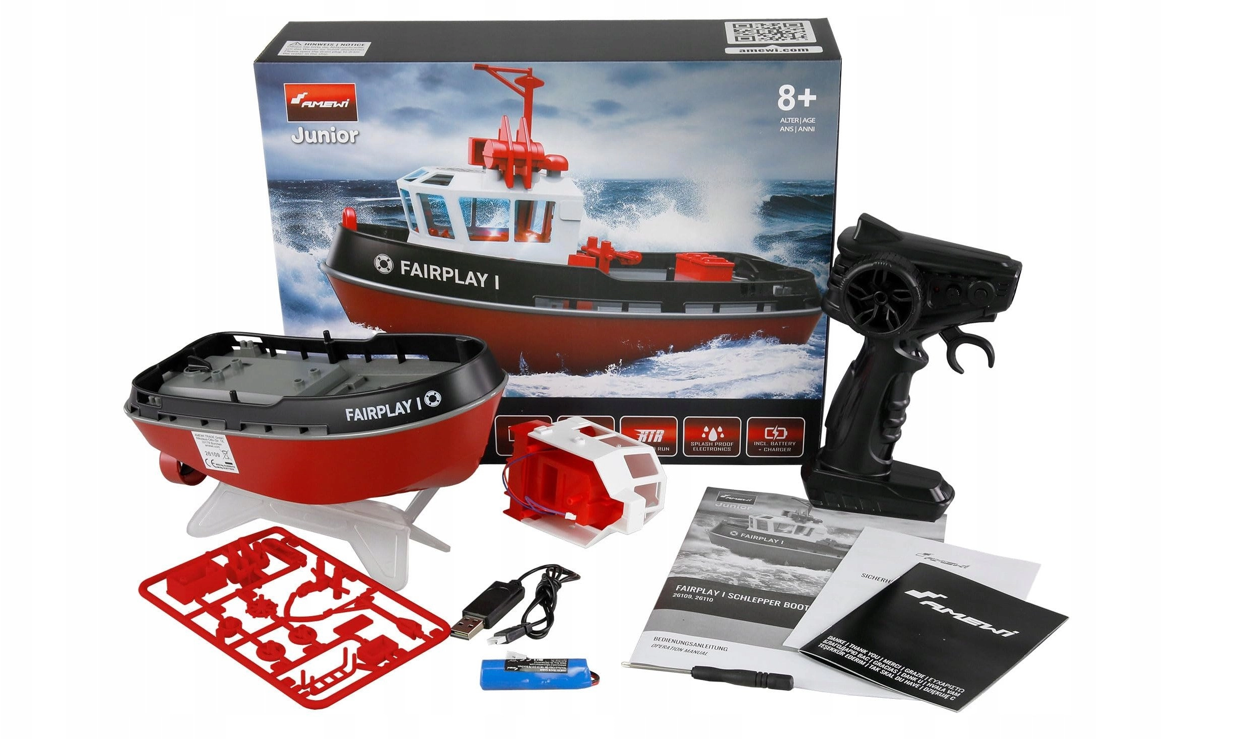 Amewi RC tugboat Fairplay I 1:72