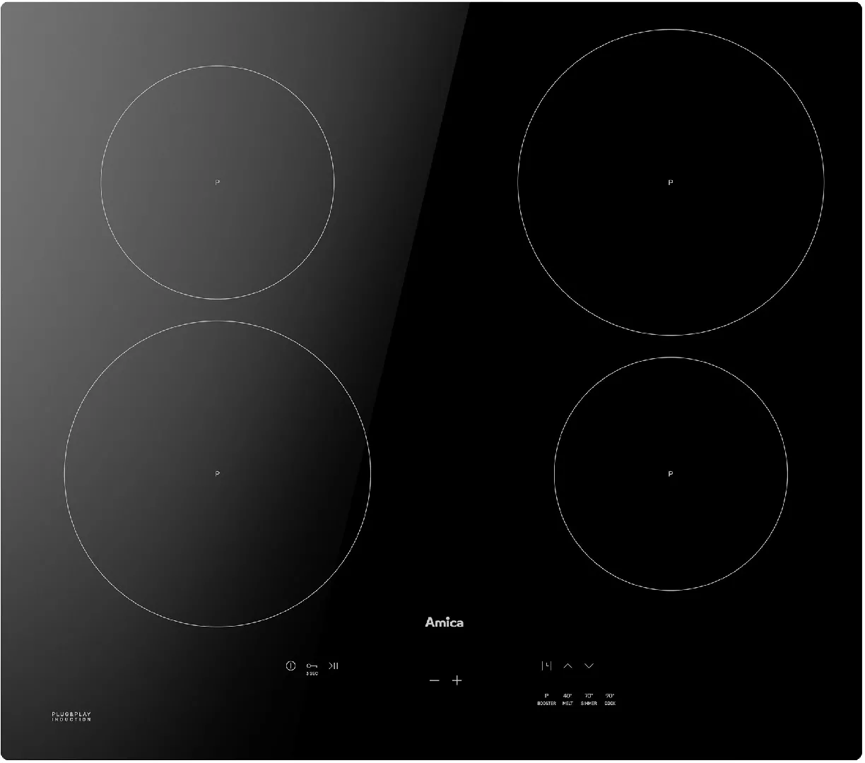 Amica DI 6410 PPB hob Black