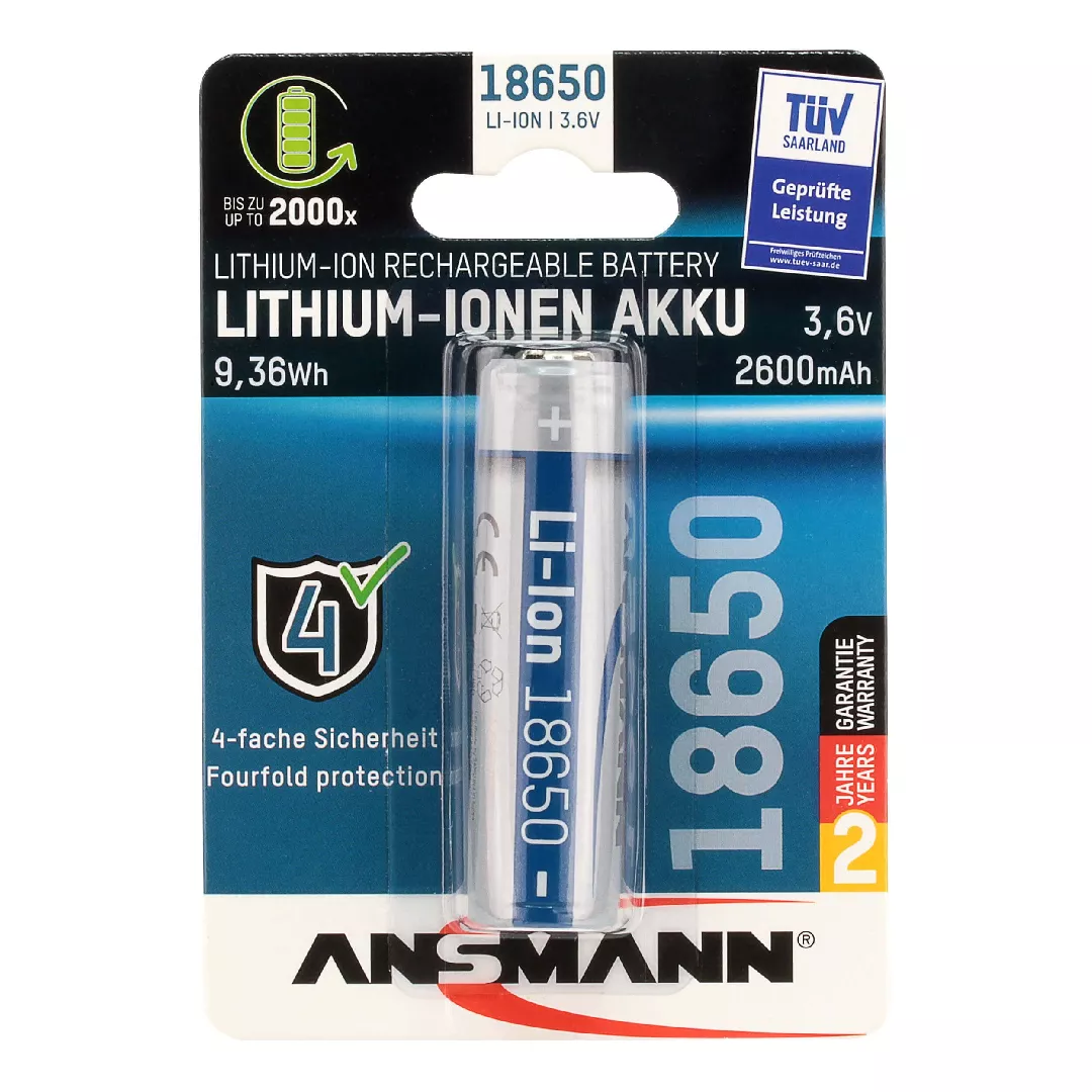 Ansmann Li-Ion Akku 18650 Rechargeable battery