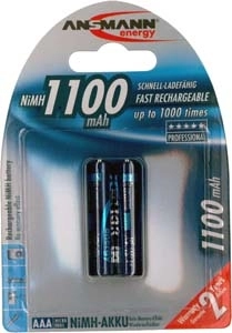 Ansmann 1x2 NiMH 1100 mAh Micro