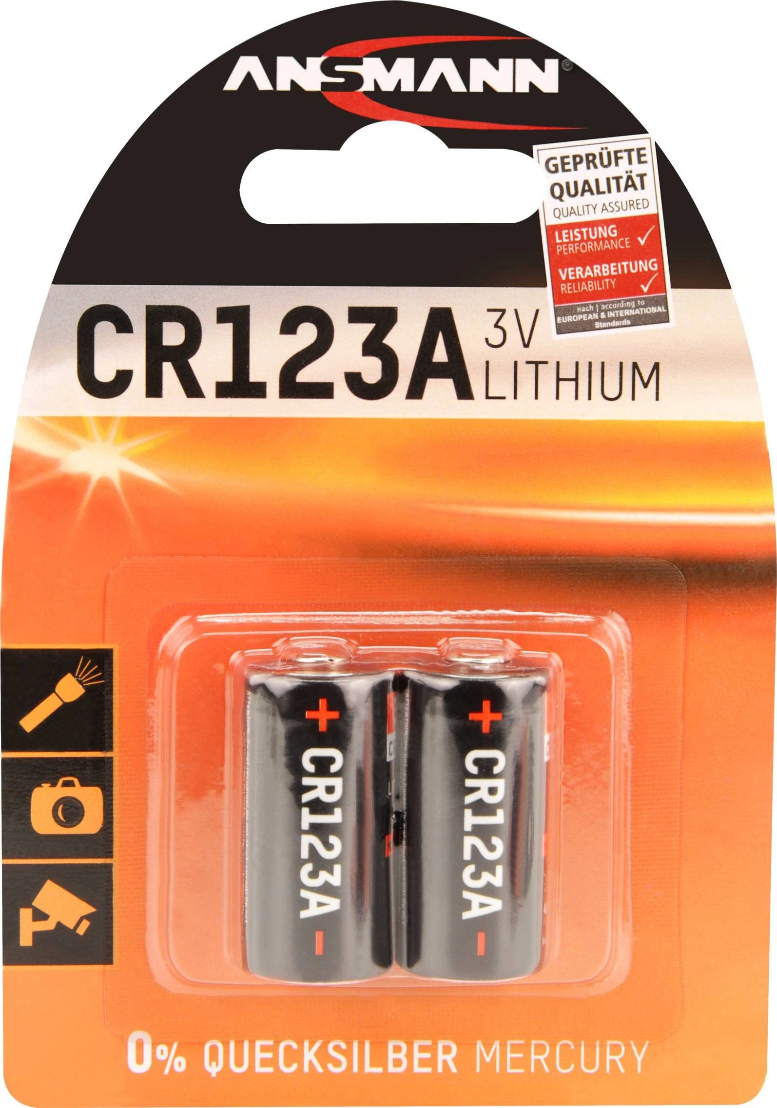 Ansmann Battery CR123a 2 pcs. 456720