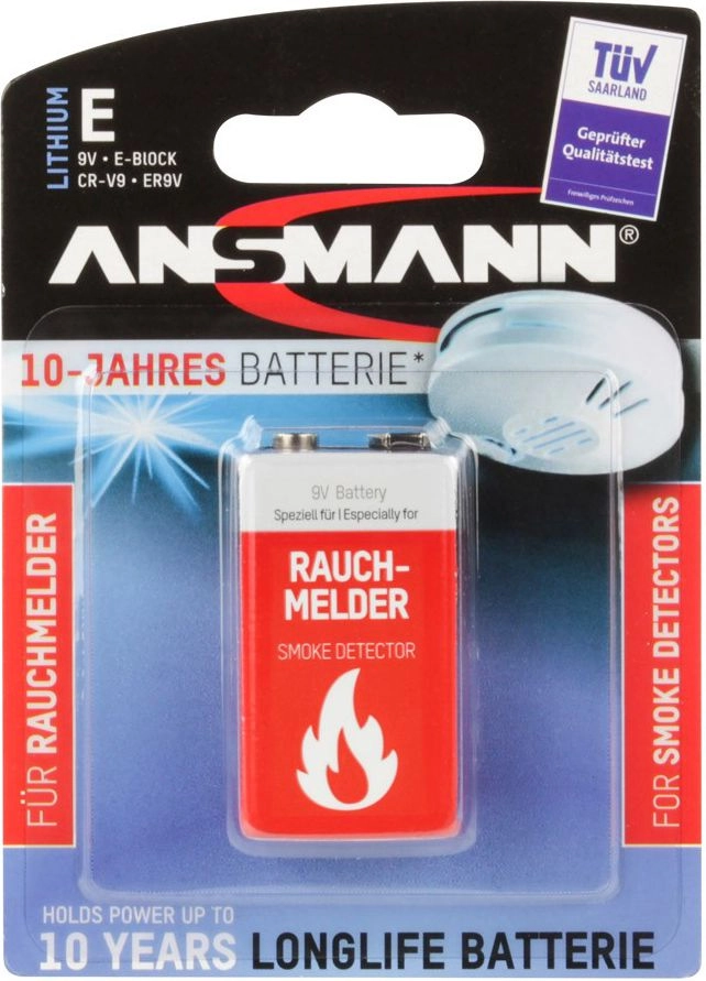 Ansmann 10-year battery smoke detector -