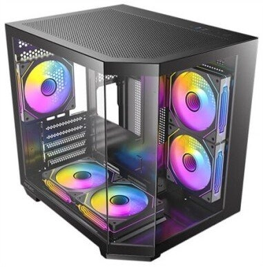 Obudowa Antec Komputerowa CX M2 ARGB B, typu minitower, obsługująca płytę microATX, czarna