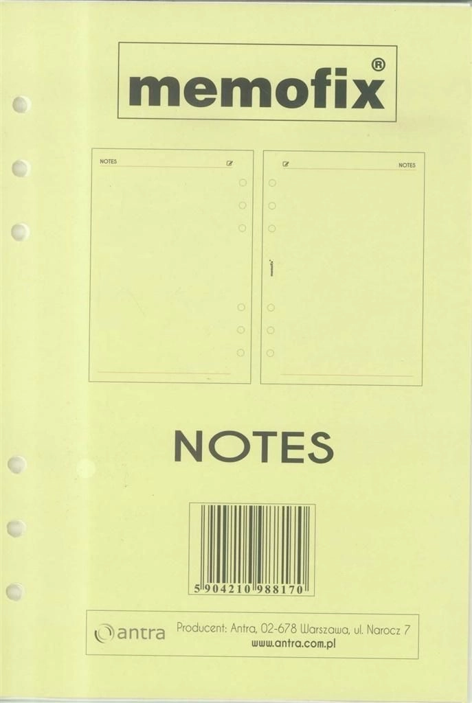 Antra Wkład do organizera MEM/A5 Notes