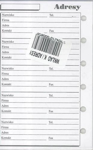 Antra Wkład do organizera K Adresy