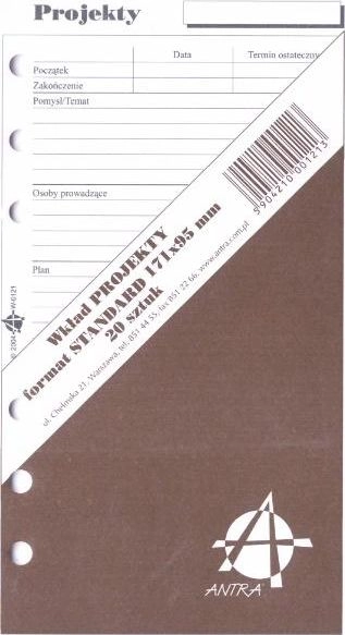 Antra Wkład do organizera ST Projekty