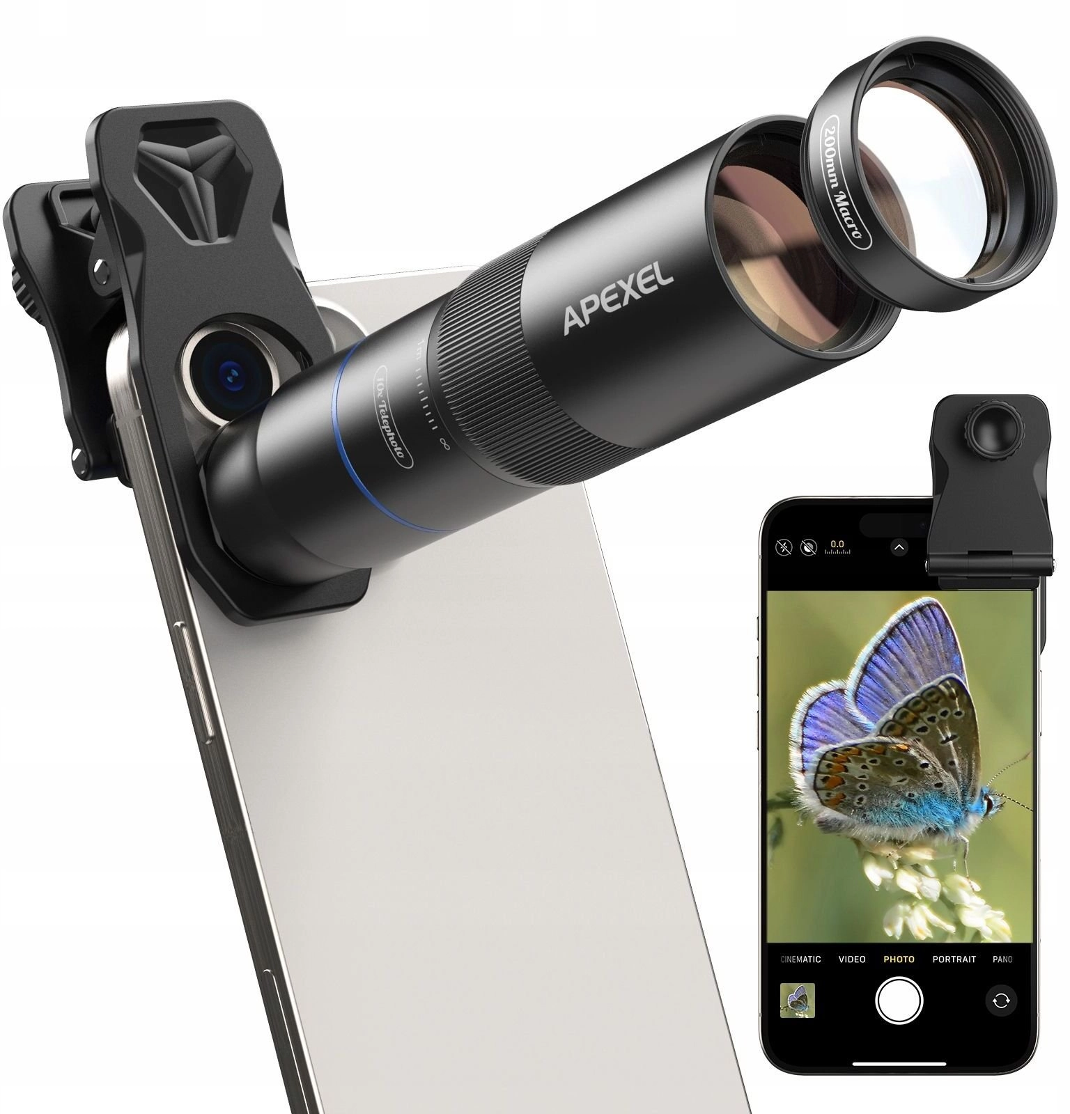 Apexel Zoom Tele Lens 10x +