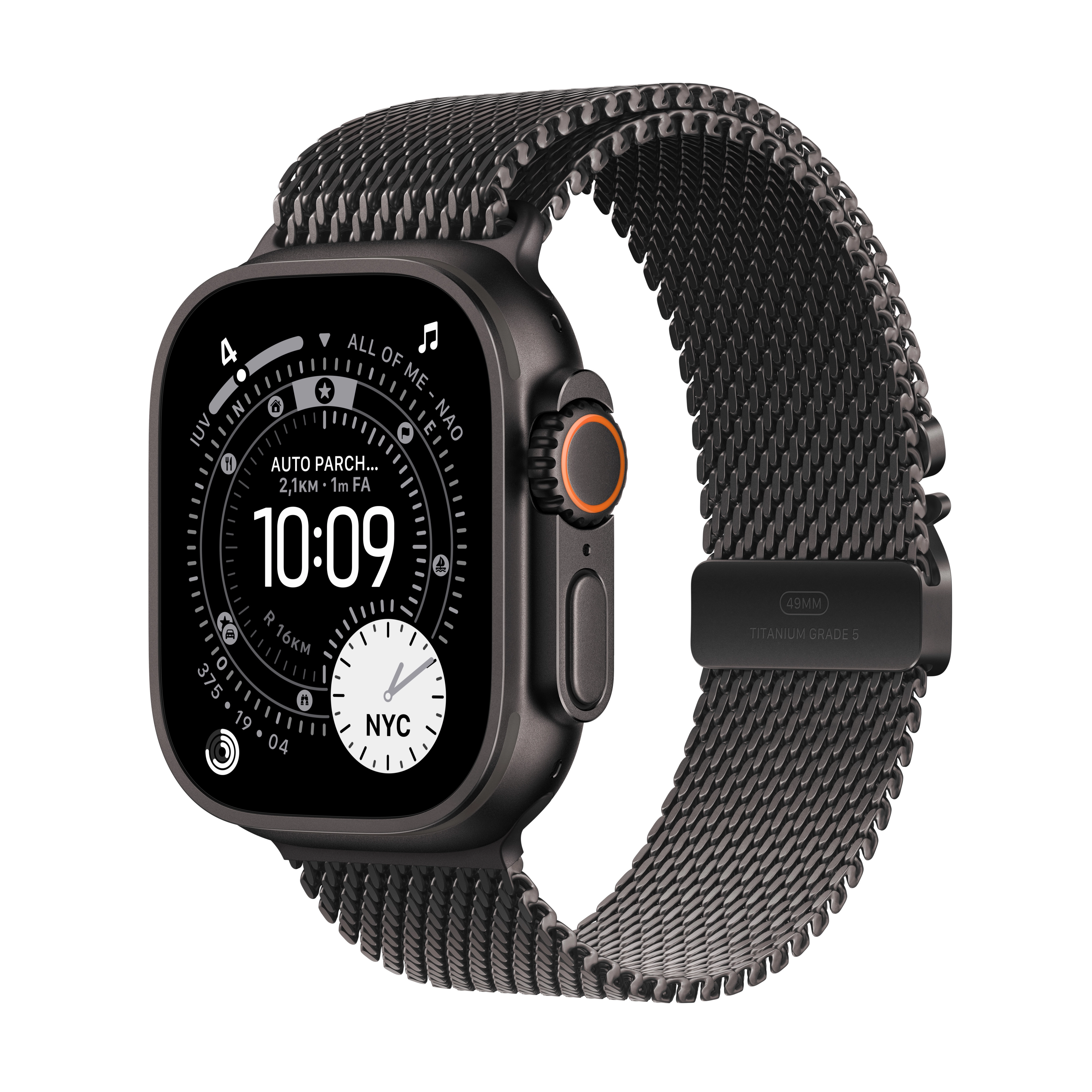 Apple Watch Ultra 3 OLED 49 mm Digitāls 422 x 514 pikseļi Skārienjūtīgais ekrāns 5G Melns Wi-Fi GPS
