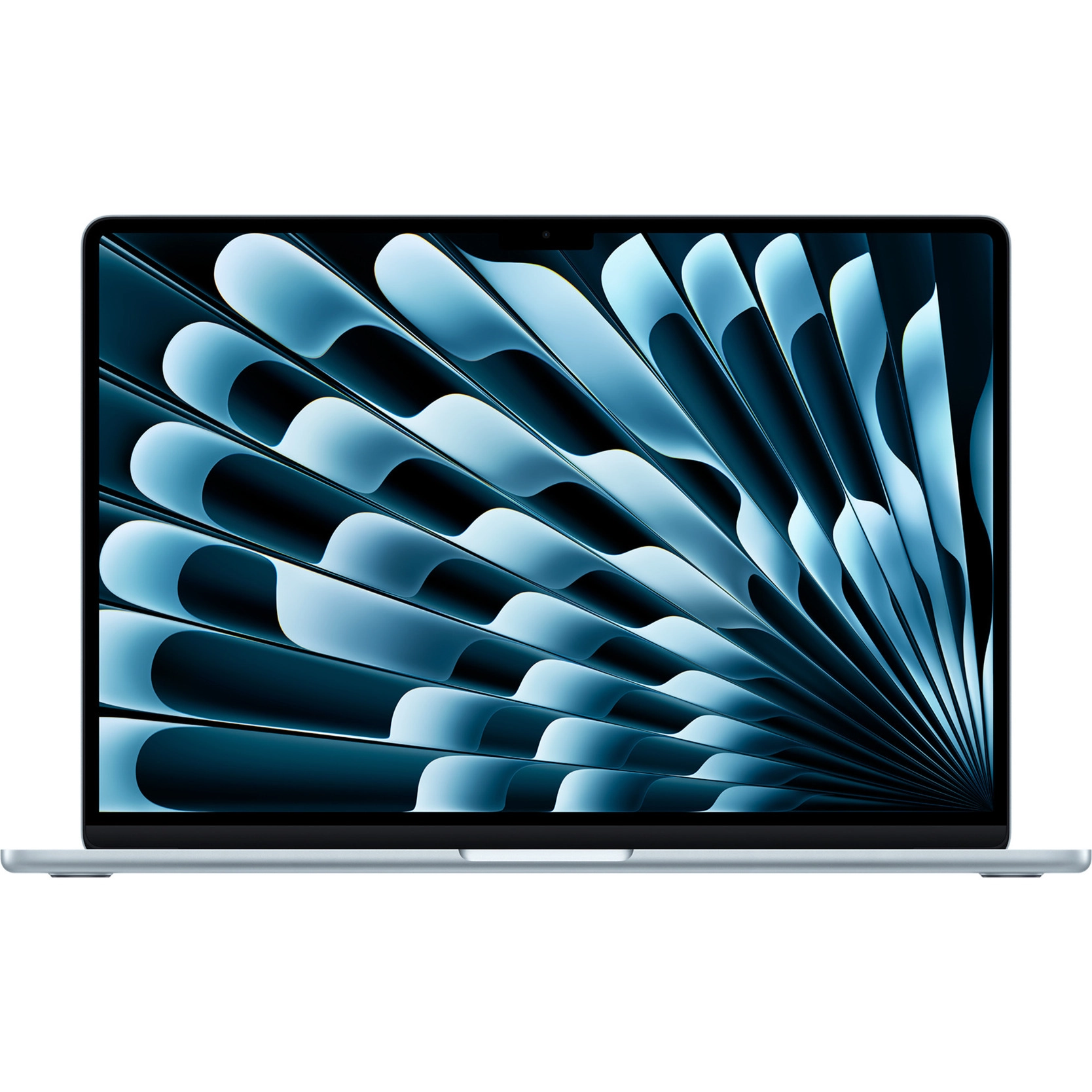 Apple MacBook Air 15" M5 debeszils MDVQ4D/A Apple M5 mikroshēma ar 10 kodolu centrālo procesoru un 10 kodolu GPU, 16 GB, 512 GB SSD — debeszils, bez barošanas avota