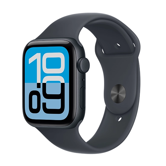 Apple Watch SE 3 GPS + mobilais 44 mm Midnight alumīnija korpuss ar Midnight Sport Band — M/L