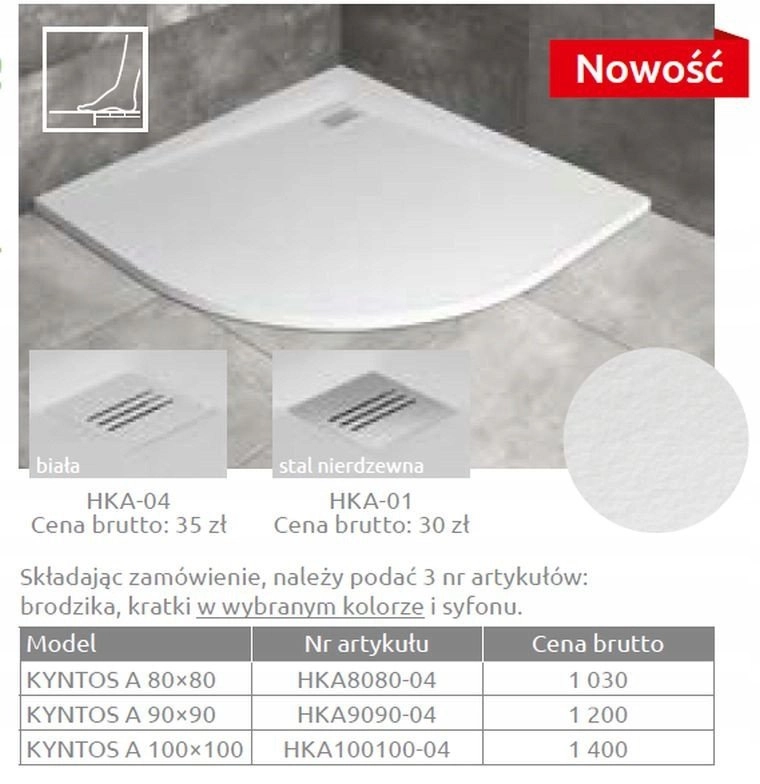 KYNTOS GRID FOR SHOWER TRAY WHITE