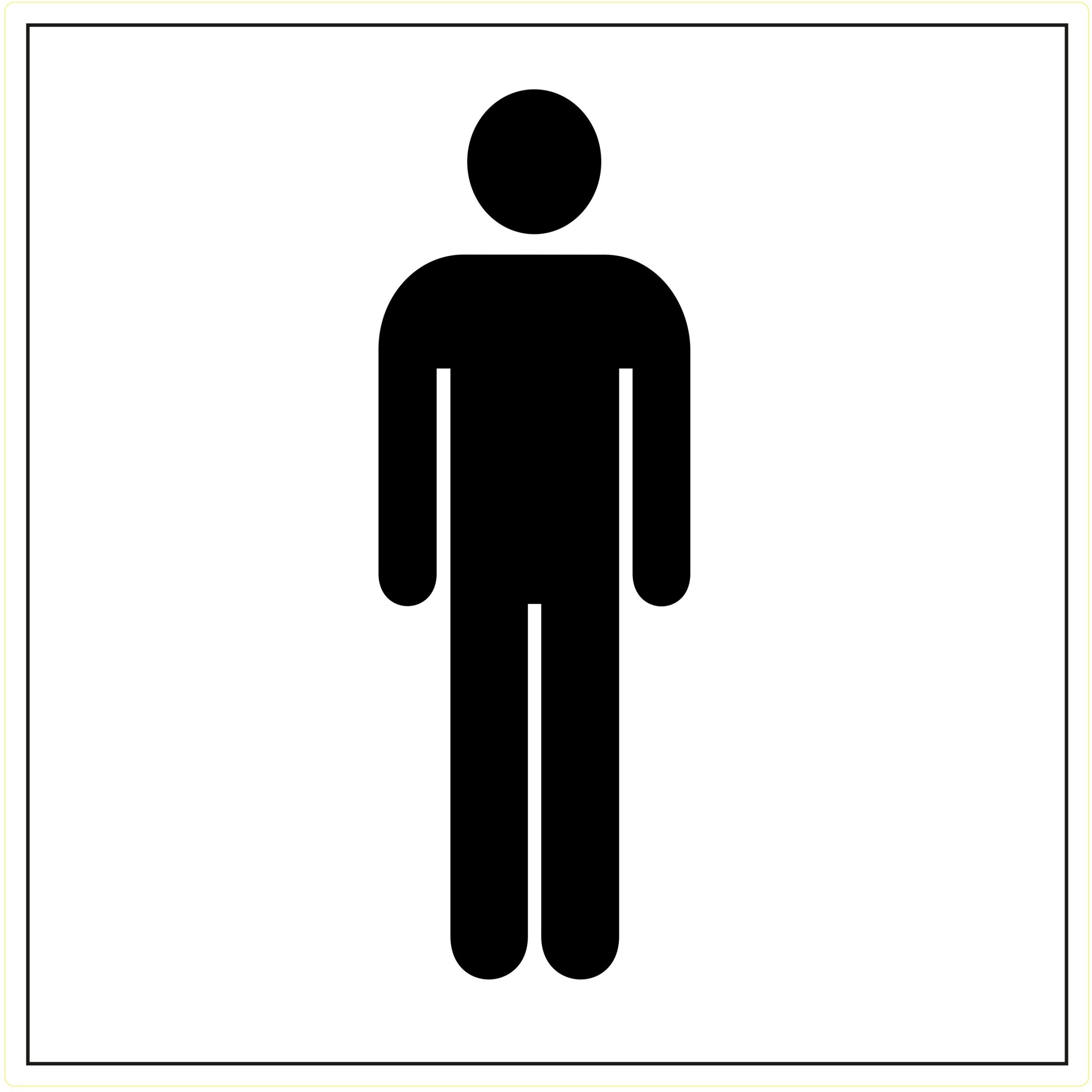STICKER TOILET FOR MEN 70X120MM 15357212