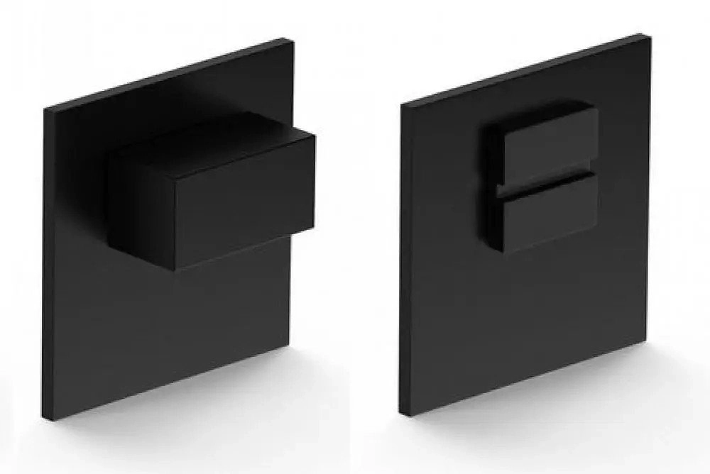 WC INOX ROUND ESCUTCHEON TOPAZ BLACK