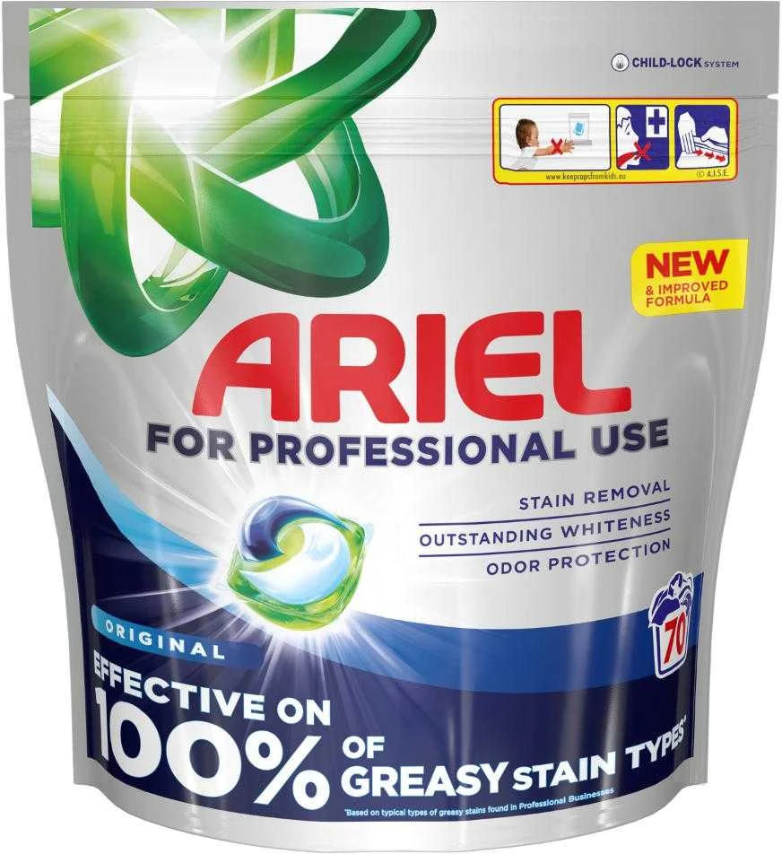 Skalbimo kapsulės ARIEL Professional Baltas 70