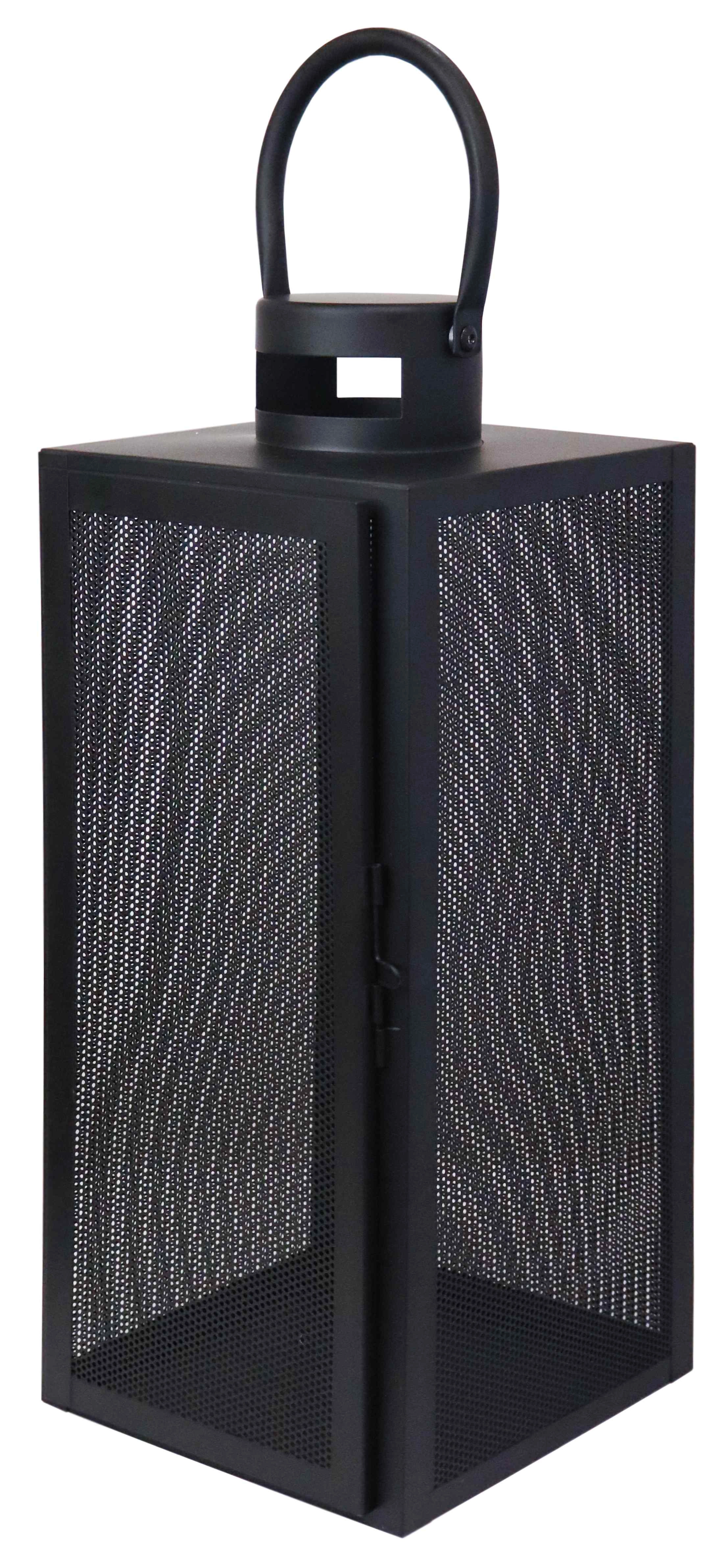 Laterna metāla Aura 17x16x40cm melna 9130476