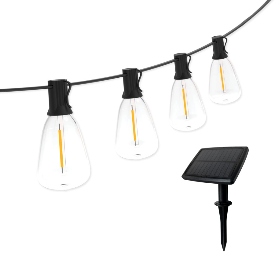 Dekoratīva lampu virtene ar saules bat
