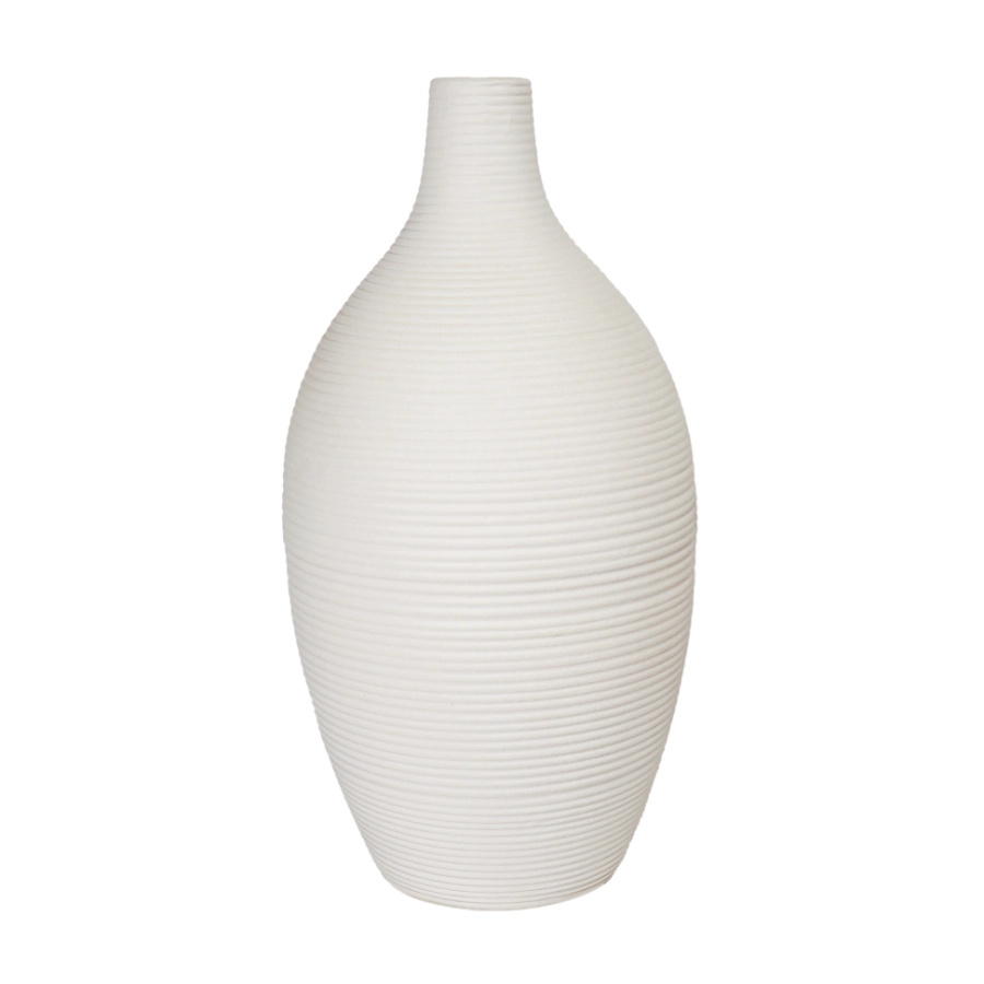 Vāze keramiska 14x14x28cm balta 9142103 4750959142103