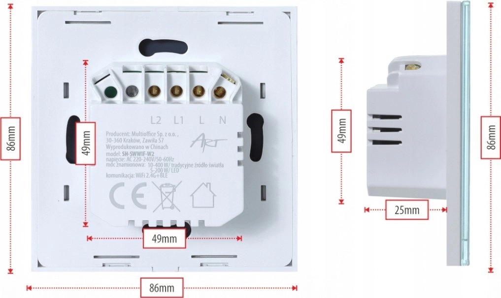 Art SMART WYŁĄCZNIK ŚWIATŁA ZIGBEE 3
