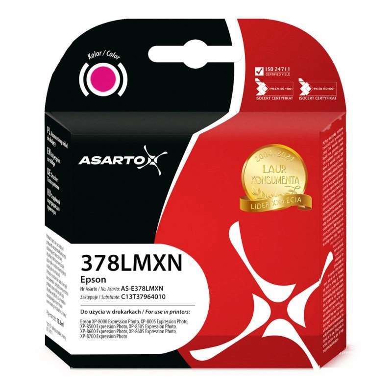 Asarto ink for Epson 378XL  C13T37964010
