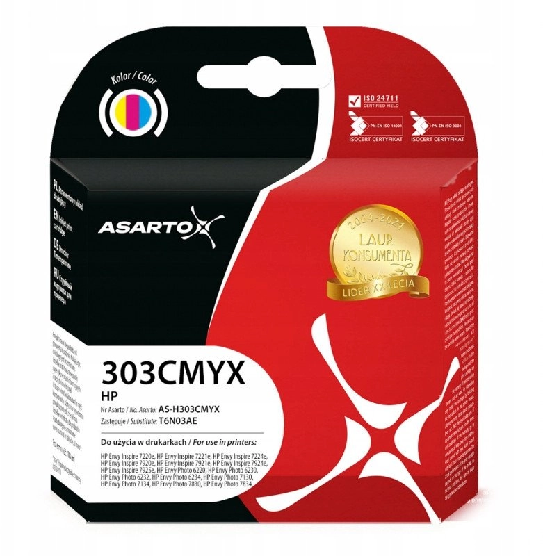 Tusz Asarto do HP 303XL  303CMYX