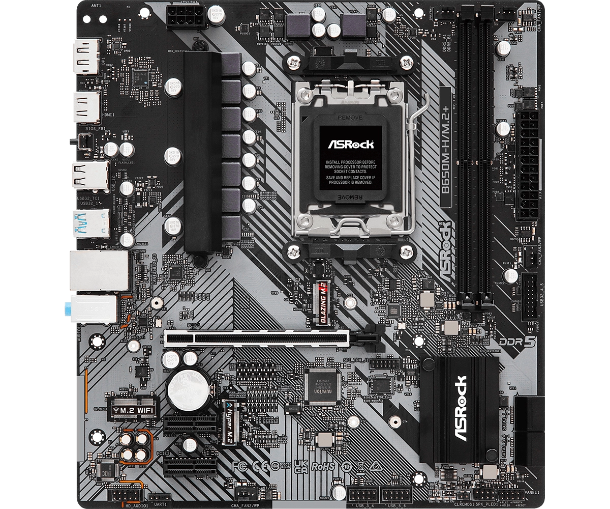 Asrock B650M-H/M.2+ AMD B650 Socket