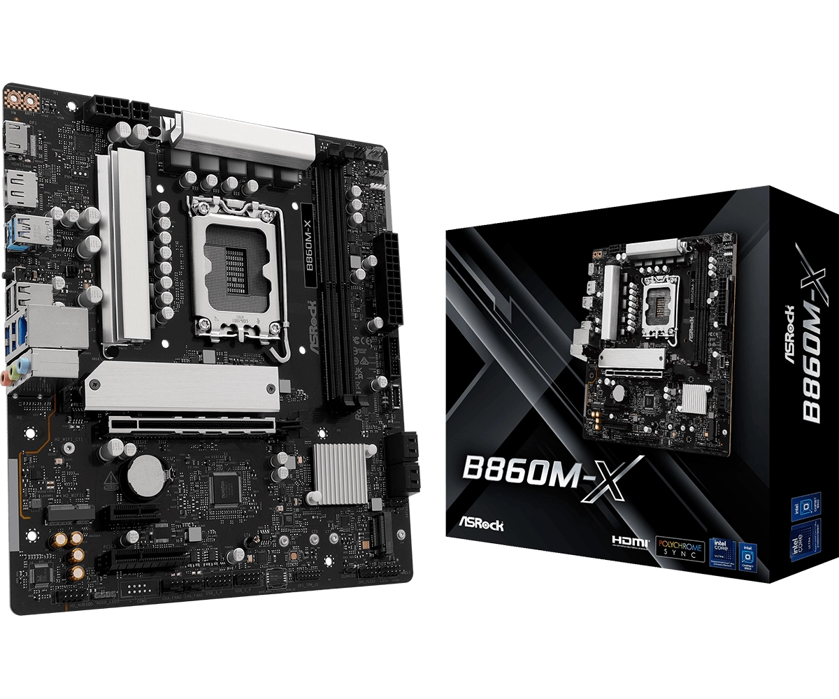 Asrock B860M-X Intel B860 LGA 1851 (Socket V1) micro ATX