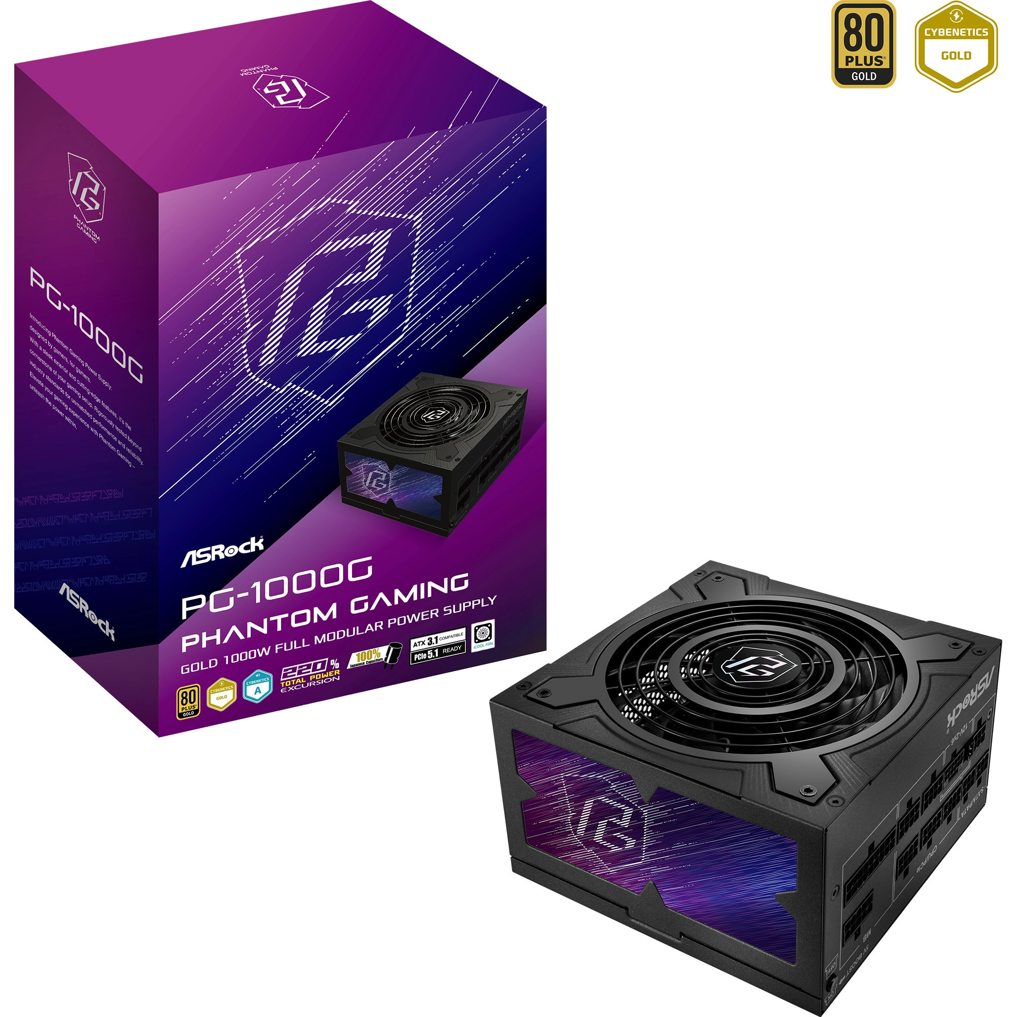 ASRock Phantom Gaming PG-1000G PC power