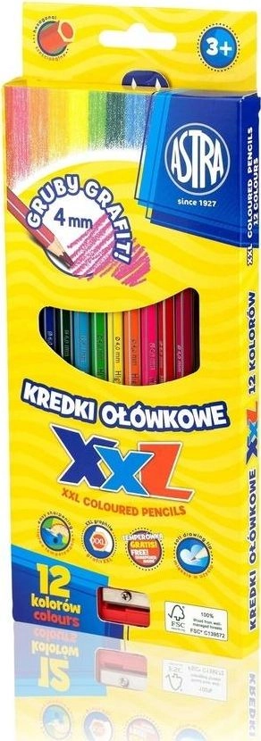 Astra Hexagonal pencil crayons  12 colors