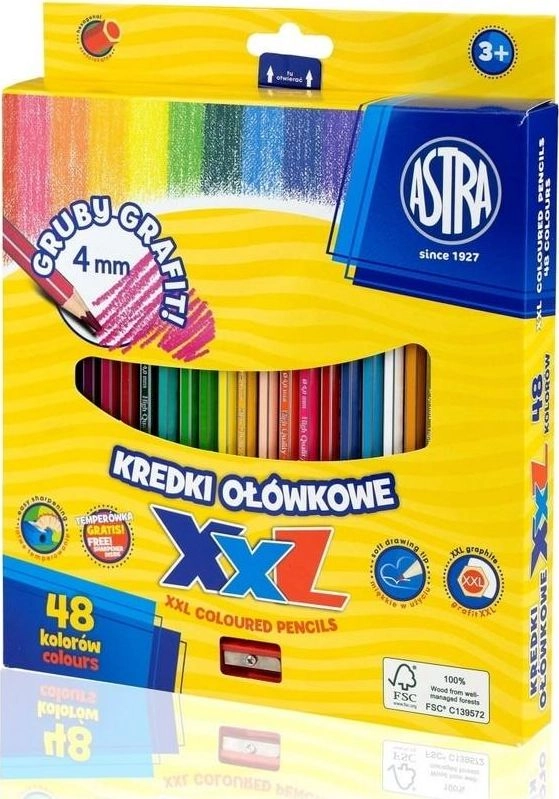 Astra pencil crayons  hexagonal  48 colors