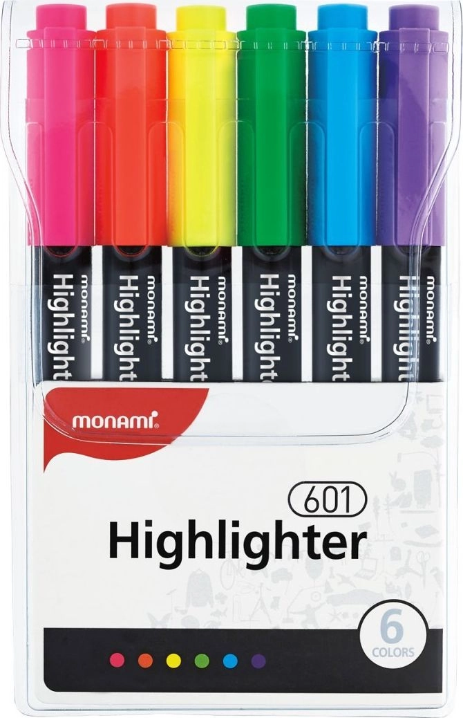 Highlighter 601  set of 6 MONAMI